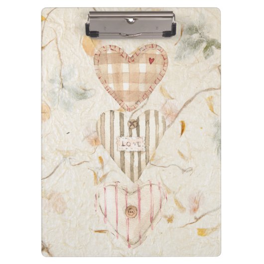 Add your name on backside Mulberry kraft paper クリップボード (正面)