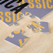 Add Your Name Personalized Text Purple ジグソーパズル (側面)