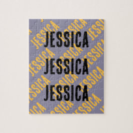 Add Your Name Personalized Text Purple ジグソーパズル