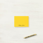 Add Your Name to Custom Canary Yellow Notes ポストイット (デスク上)