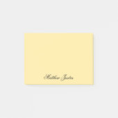 Add Your Name to Custom Light Yellow Stationery ポストイット (正面)
