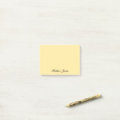 Add Your Name to Custom Light Yellow Stationery ポストイット (デスク上)