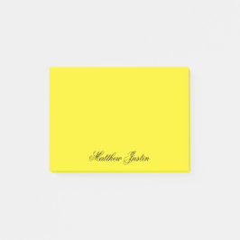 Add Your Name to Custom Neon Yellow Stationery ポストイット