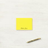 Add Your Name to Custom Neon Yellow Stationery ポストイット (デスク上)