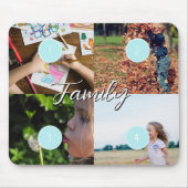 Add Your Own 4 Family Photos collage mouse pad マウスパッド (正面)