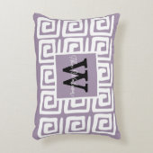 Add your own artwork and name Purple Greek アクセントクッション (正面(垂直))