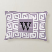 Add your own artwork and name Purple Greek アクセントクッション (裏面)