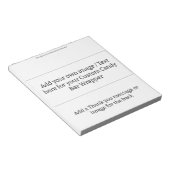 Add your own - Blank Candy Bar Wrapper Party Favor ノートパッド (アングル)