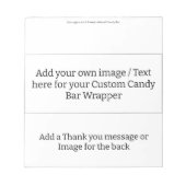 Add your own - Blank Candy Bar Wrapper Party Favor ノートパッド (正面)