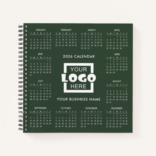 Add Your Own Business Logo 2026 Calendar | ノートブック (正面)