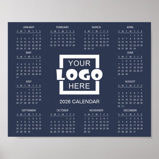 Add Your Own Business Logo 2026 Calendar ポスター (正面)