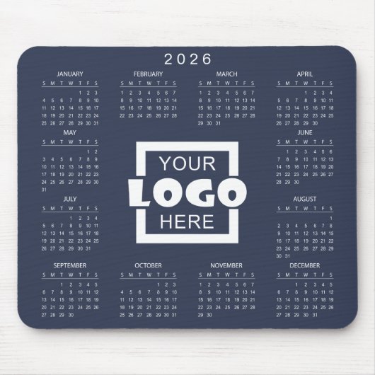 Add Your Own Business Logo 2026 Calendar マウスパッド (正面)