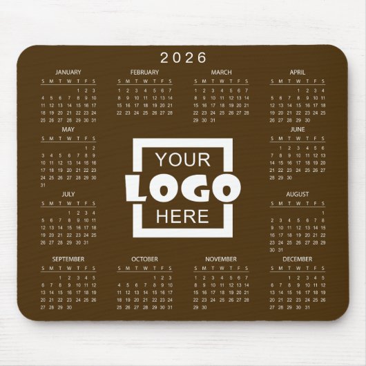 Add Your Own Business Logo 2026 Calendar マウスパッド (正面)
