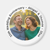 Add Your Own Couple Photo 25th Wedding Anniversary マグネット (正面)