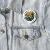 Add Your Own Couple Photo 25th Wedding Anniversary 缶バッジ (インサイチュ)