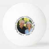 Add Your Own Couple Photo 50th Wedding Anniversary 卓球ボール (正面)