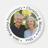 Add Your Own Couple Photo 55th Wedding Anniversary マグネット (正面)