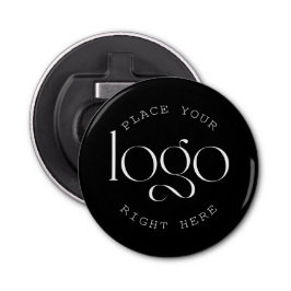 Add Your Own Custom Business Logo Modern Black 栓抜き