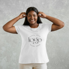 Add Your Own Custom Business Logo Modern White Tシャツ