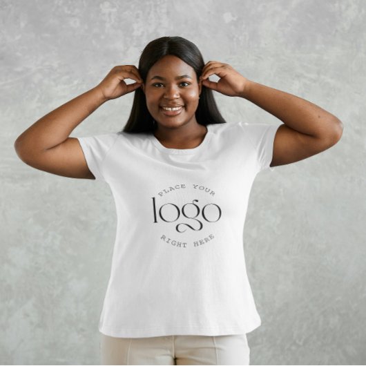 Add Your Own Custom Business Logo Modern White Tシャツ