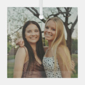 Add Your Own Custom Photo ガラスオーナメント (正面)