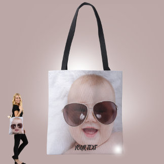 Add your own custom photo front and back tote bag トートバッグ