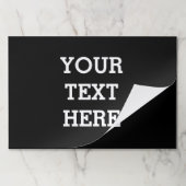 Add Your Own Custom Text Here Black and White ペーパーパッド (折り畳み)