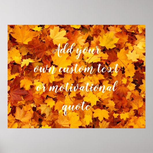 Add Your Own Custom Text Or Motivational Quote ポスター (正面)