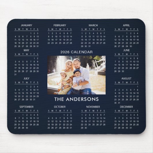 Add Your Own Family Photo 2026 Calendar |  マウスパッド (正面)