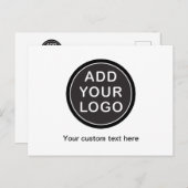 Add your own image and text business promotional ポストカード (正面/裏面)