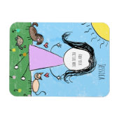 Add your own image | Cute Stick Figure マグネット (横)