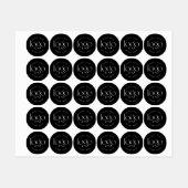 Add Your Own Logo Custom Business Modern Black ラベル (シート)