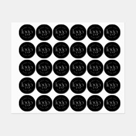 Add Your Own Logo Custom Business Modern Black ラベル