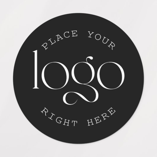 Add Your Own Logo Custom Business Modern Black ラベル (デザイン2)