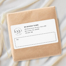 Add Your Own Logo Custom Business White Shipping ラベル