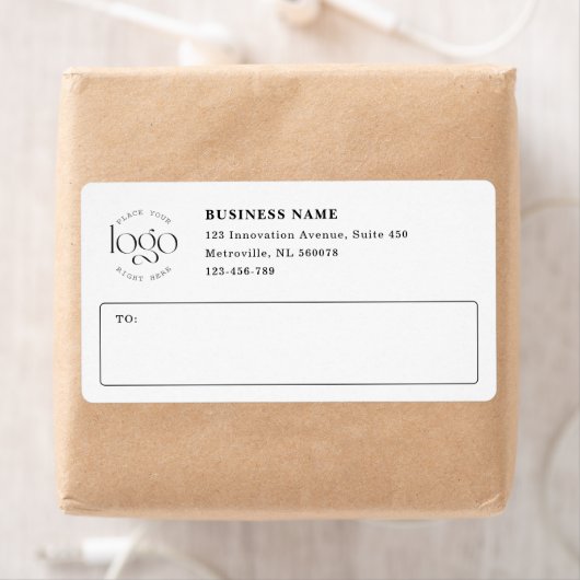 Add Your Own Logo Custom Business White Shipping ラベル (インサイチュ)