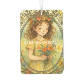 Add your own photo and text Retro painting artwork カーエアーフレッシュナー (裏面)