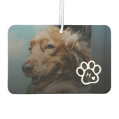 Add Your Own Photo Dog Pets Monogram カーエアーフレッシュナー (裏面)
