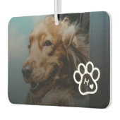 Add Your Own Photo Dog Pets Monogram カーエアーフレッシュナー (左)