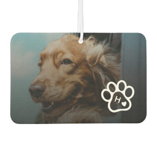 Add Your Own Photo Dog Pets Monogram カーエアーフレッシュナー