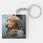 Add Your Own Photo Dog Pets Monogram キーホルダー (裏面)