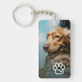 Add Your Own Photo Dog Pets Monogram キーホルダー (正面)