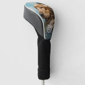 Add Your Own Photo Dog Pets Monogram ゴルフヘッドカバー (アングル)