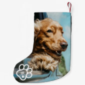 Add Your Own Photo Dog Pets Monogram スモールクリスマスストッキング (裏面)