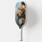 Add Your Own Photo Dog Pets Monogram ピックルボールラケット (左)