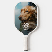Add Your Own Photo Dog Pets Monogram ピックルボールラケット (裏面)