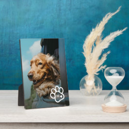 Add Your Own Photo Dog Pets Monogram フォトプラーク