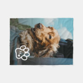 Add Your Own Photo Dog Pets Monogram フリースブランケット (正面(横))