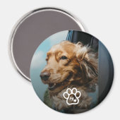 Add Your Own Photo Dog Pets Monogram マグネット (正面/裏面)