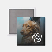 Add Your Own Photo Dog Pets Monogram マグネット (正面/裏面)